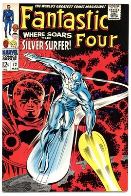 Fantastic Four #72 F, Silver Surfer Story (Pre-Dates SS#1) Marvel Comics 1968