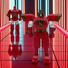 Bandai Power Rangers Red Ranger Ninja Storm Morphing Zord Action Figure 7" vtg