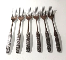 Set Of Six National Stainless Steel Valinda Dinner Forks