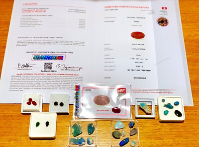 Collection AUTHENTIC Diamonds, Rubies, Emeralds, Crystals, Fossils, Opals + More