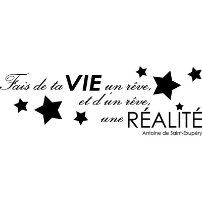 Stickers Wall Sticker Quote Saint Exupery 28x81 Cm Ref T Mk1055 Ebay