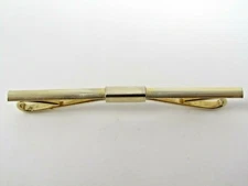 Vintage Collar Bar Clip for Tie Knot Grooved Nice Gold Tone Men's Jewelry
