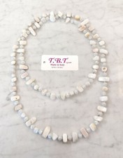 Moderna Collana Lunga Madreperla da Donna,Perle,Pietre Dure,Cristalli - Bianco