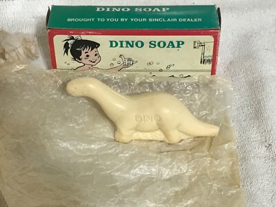 Vintage Sinclair Dino Soap White x 2