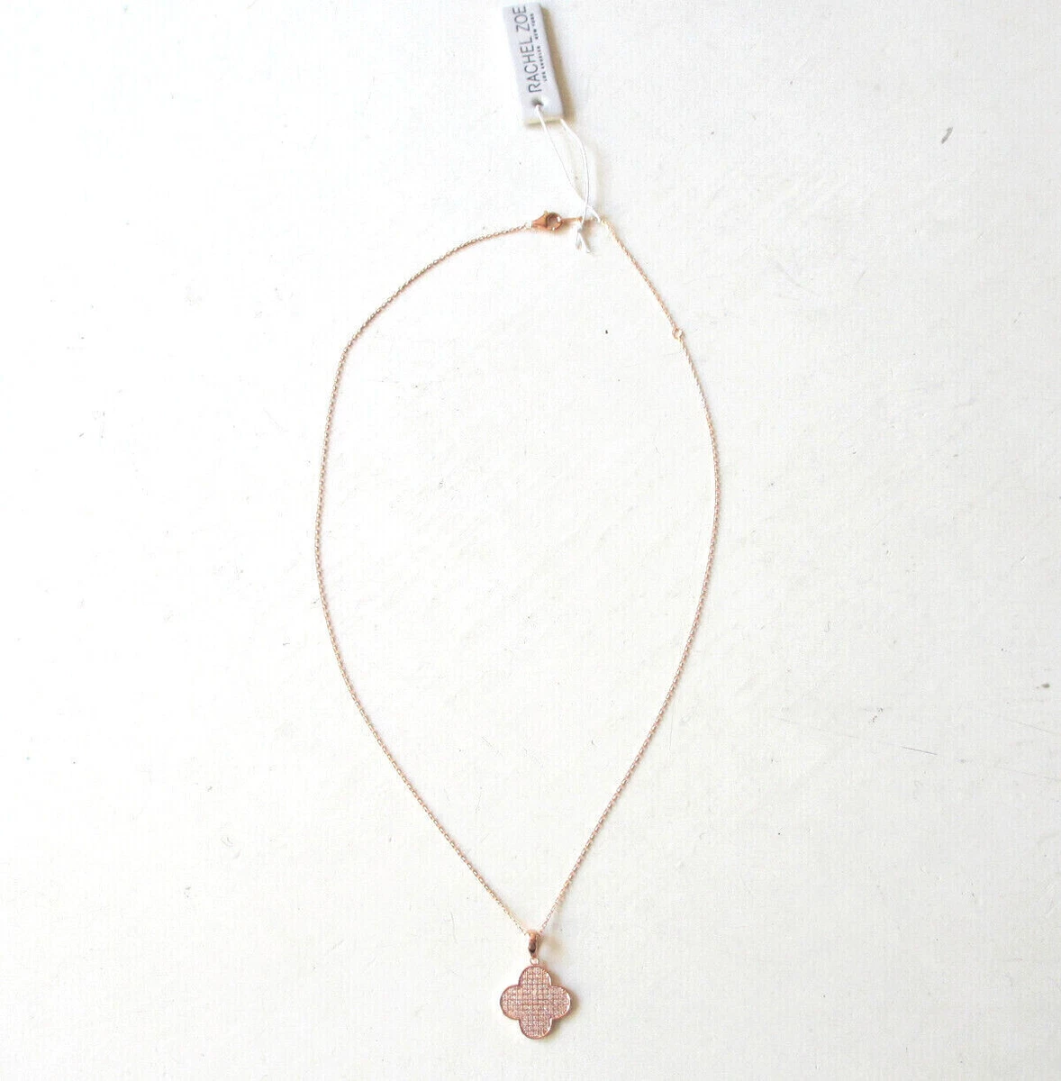 Rachel zoe clover necklace deals