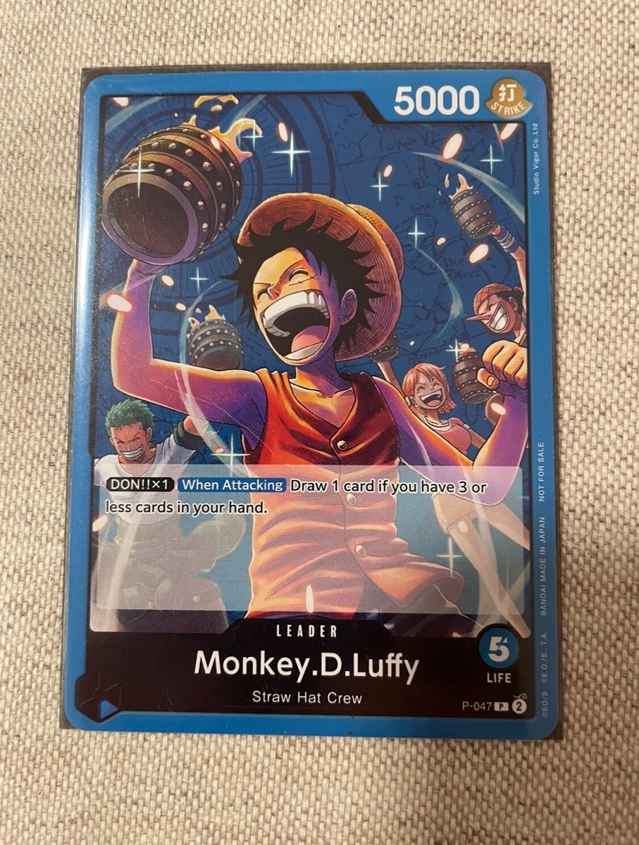 One Piece TCG Monkey.D.Luffy Promo Leader P-047 English NM