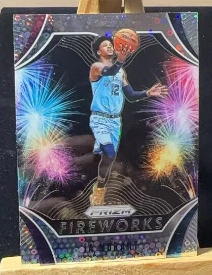Ja Morant 2019-20 Panini Prizm Disco Fireworks Talismen Grizzlies #28 -3.27
