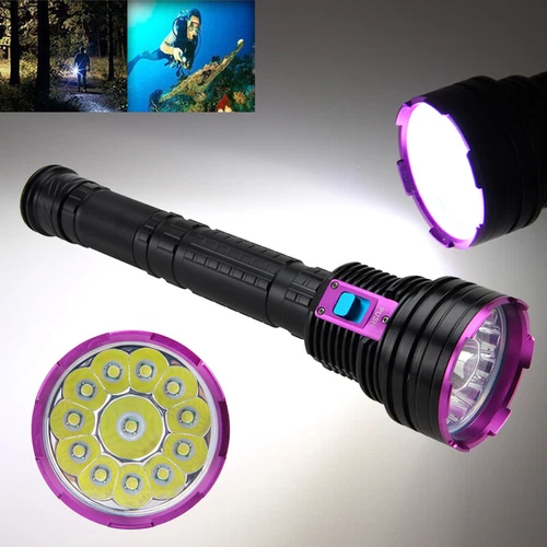 30000LM Luce Subacquea 200m Torcia LED Subacquea Lampada Subacquea IP686- - Foto 7 di 10
