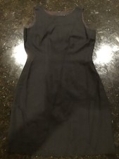 Women's Ann Taylor Size 8 Black Sleeveless Dress Zip Up Back Casual Dressy