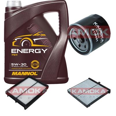 KAMOKA Inspektionspaket MANNOL Energy 5W-30 5L für Mazda 2 1.5 SKYACTIV-G M