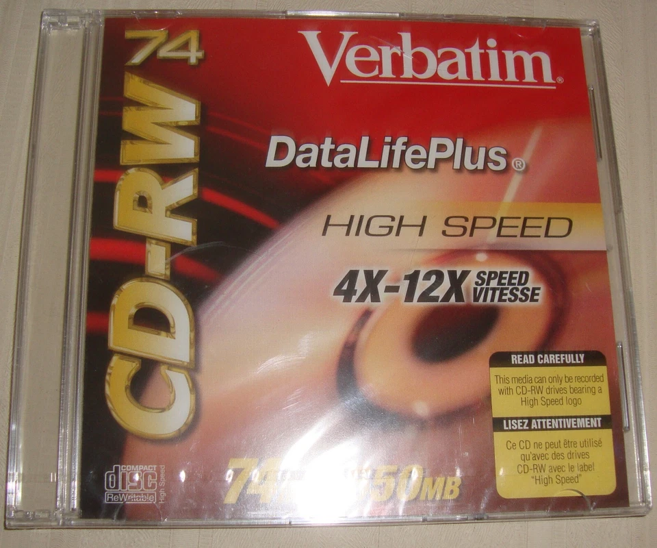 Verbatim Cd-Rw 650 Mb 4X-12X High Speed Branded 30 PK Slim Case 74 Min - Image 3 of 4