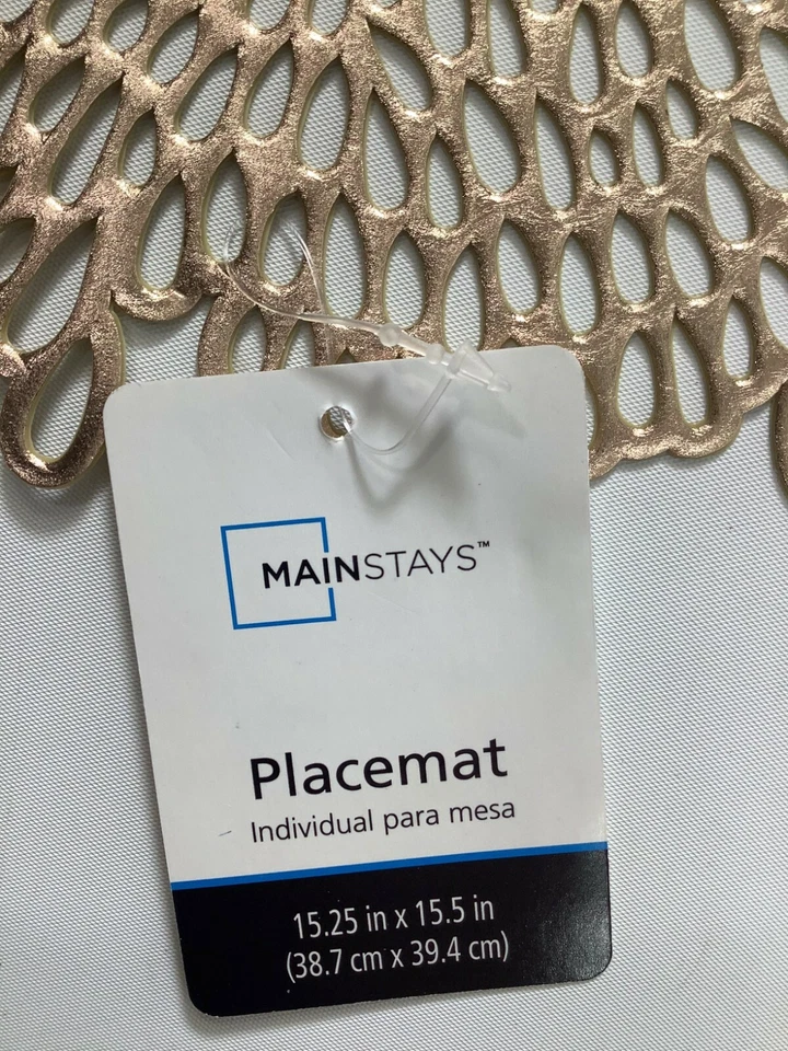 Mantel individual Mainstays Gold 15,25 x 15,5 ¡NUEVO! Foto 3 de 3