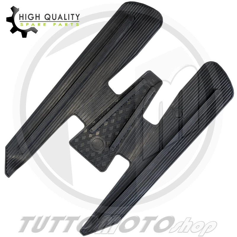 TAPPETO PEDANA IN GOMMA TAPPETINO NERO TIPO ORIGINALE VESPA PK 50 S PK 125 S ETS