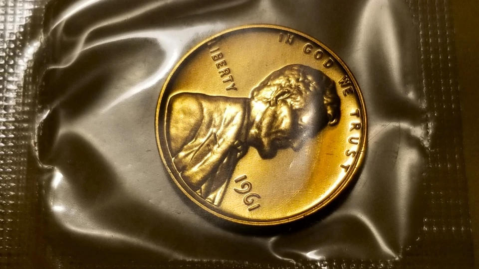 1961 Proof Mint Set Sealed Cello ~ Penny / Nickel / Token & Envelope (No Silver) - Image 4 of 4