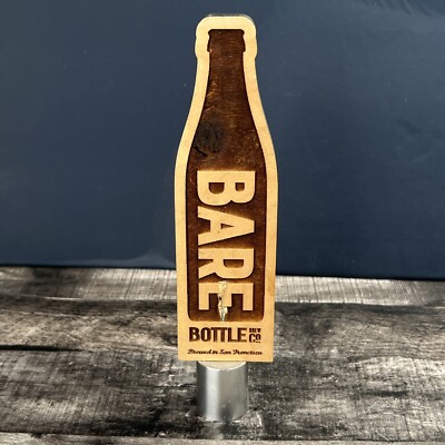 READ Bare Bottle Brew Co Wooden Beer tap Handle 8.25'' Inches Tall