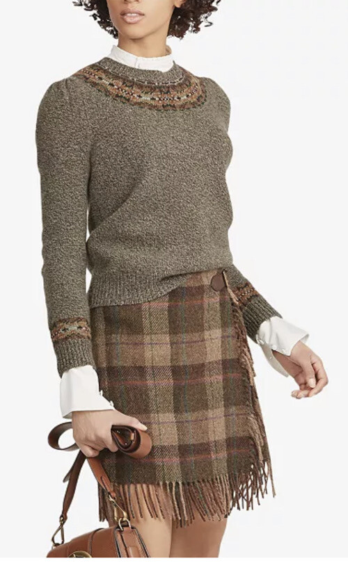 【送料&関税込】Polo Ralph Lauren Fringed Wrap Skirt 189. NWT Polo Ralph Lauren Plaid Fringe Trim Wrap Short
