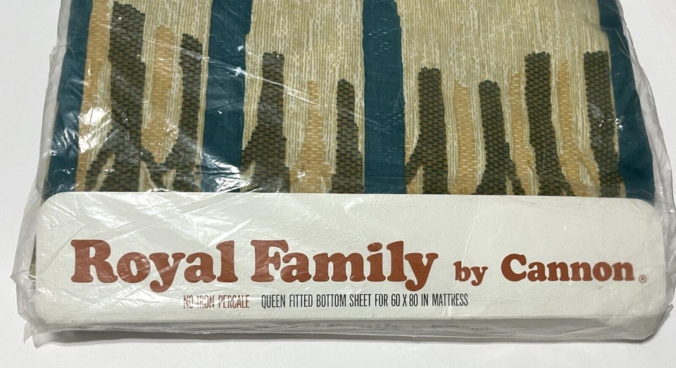 Sábana plana ajustable Cannon Royal Family de colección Timberline Surf verde Queen 60x80 NUEVA Foto 2 de 4