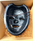 LOT OF 2 VINTAGE JAPANESE WOODEN MASKS / ORIGINAL BOX — photo 2
