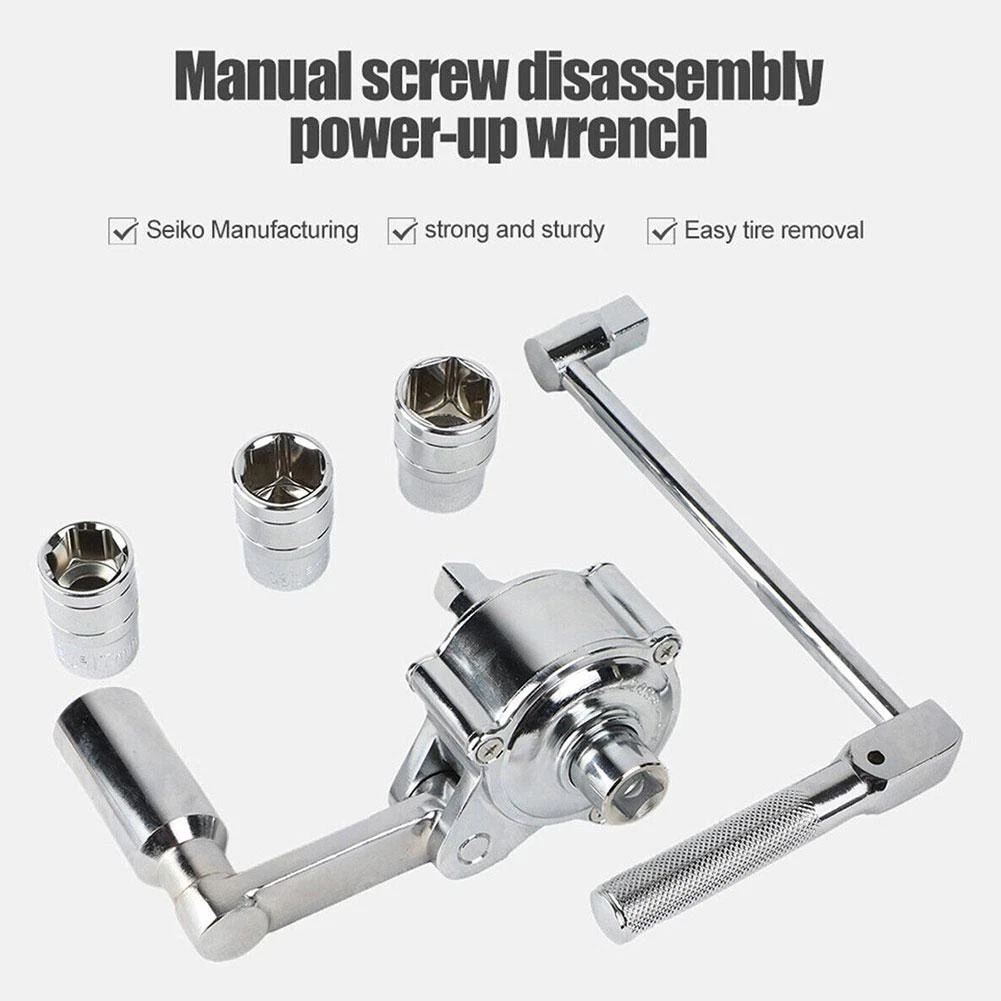 Automobile Socket Wheel Nut Wrench Tyre Screw Removal Tool Labor saving Dur new