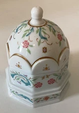 Prestige Place Venetian Collection Votive Candle Holder Floral with Lid
