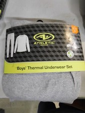 Athletic Works Boys Thermal Waffle Underwear Set-Gray-Small 6/7 -NWT