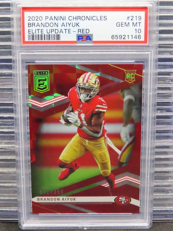 Brandon Aiyuk Panini Chronicles Elite Update #219 Red