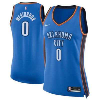 NIKE NBA THUNDER WESTBROOK ユニホーム　シャツ Russell Westbrook Oklahoma City Thunder Nike Women's Swingman Icon