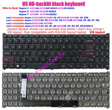 New US no-backlit Keyboard For Acer Aspire A315-59 A515-57 A715-51 A715-76 N22Q3