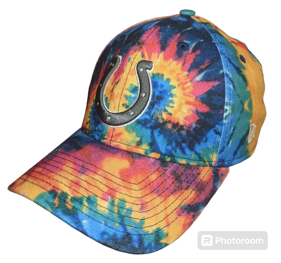 Sombrero INDIANAPOLIS COLTS New Era 39Thirty CATCH CRUCIAL Talla Grande/XL Tie Dye NFL Foto 2 de 4