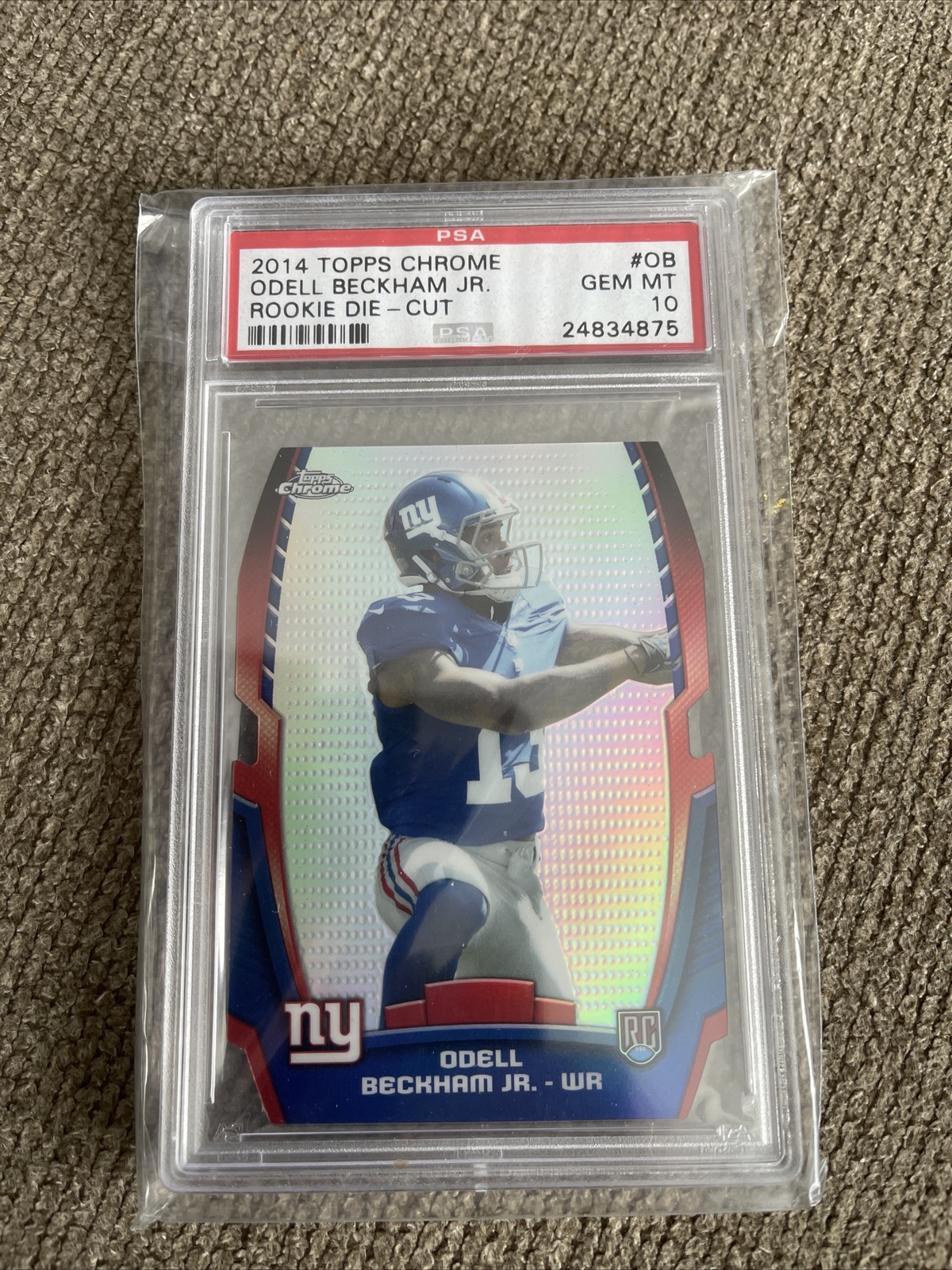 Odell Beckham Jr #OB 2014 Panini Absolute Football Leather and Lace