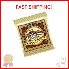 Ernie Ball Earthwood Extra Light 80/20 Bronze Acoustic Guitar Strings, 10-50 Gau