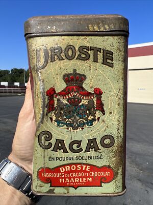 Vintage Original Chocolate Tin 1930's Droste's Cacao' Haarlem