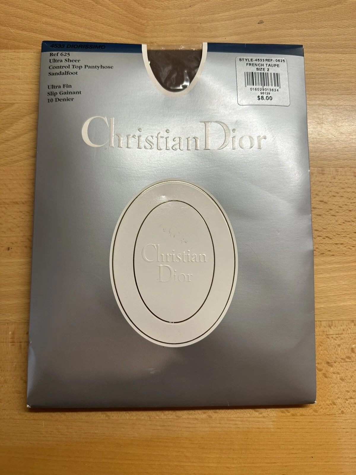 Christian Dior Pantyhose Sz 2 French Taupe Ultra Sheer Control 4533