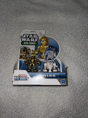 Star Wars Jedi Force C-3PO and R2-D2 Playskool Hasbro Action Figure New