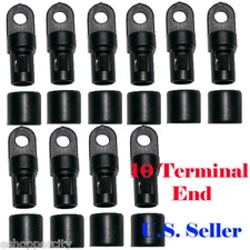 10X 1/4" Terminal End for 1/4" Bungee Shock Cord Tabbed Kayak Canoe Raftig