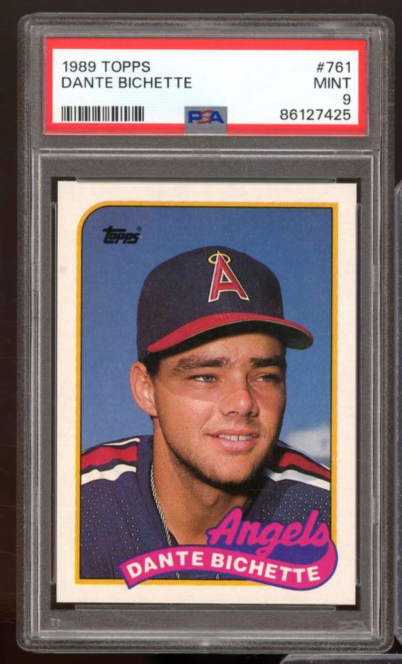 Dante Bichette Rookie Card 1989 Topps #761 PSA 9