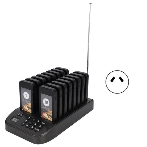 Calling Pager System Digital Red Restaurant Coaster Pagers x 16+1 Transmitter IN - Photo 21/23