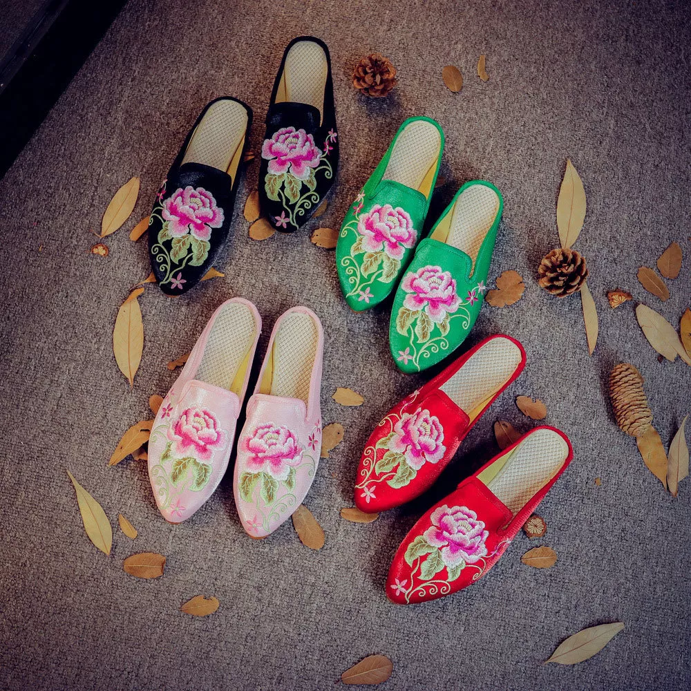 Chinese Embroidered Women s Shoes Home Linen Embroidery Ladies