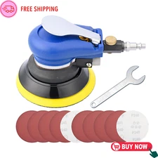 5" Pneumatic Air Palm Sander Random Orbital Sander Auto Body Sanding ‎12000 RPM