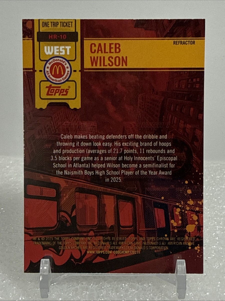 ビートルズ　TOPPS トレーディングカード135枚入りスクラップブック 2025 Topps Chrome McDonald's - REFRACTOR one trip ticket #HR-10