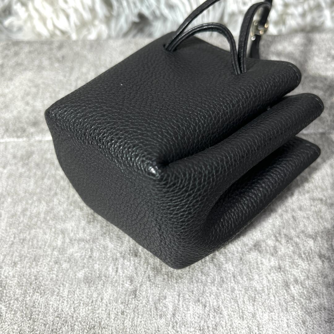 HERMES Vespa Pouch Leather Black Mini Bag Vintage Excellent Condition from Japan — image 8