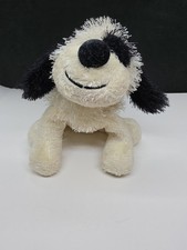 Ganz Webkinz Black White Cheeky Dog Plush Stuffed Animal Retired No Code HS192