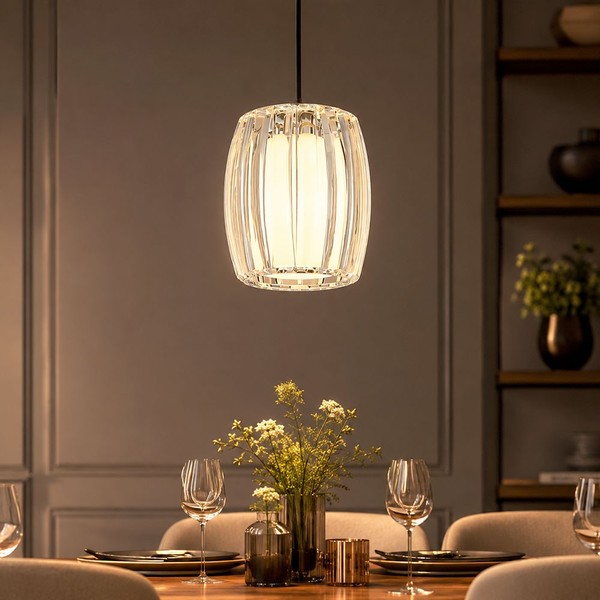 HäNgelampe Pendelleuchte Schlafzimmerlampe Silber E27 1 Flammig LED H 120 Cm-image