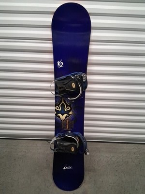 K2 Luna Women's Purple Snowboard 147cm W/ K2 PV Sz Small Bindings