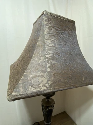Widdop Bingham LT-272 Acabado Bronce Ornamentado Lámpara de Mesa Base Paisley Pantalla Probada - Imagen 1 de 4