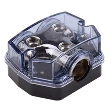 2 Way 0/2/4 Gauge in 0/2/4 Gauge Out Amp Power Distribution Block for Car Aud...