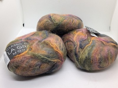 Mohair Yarn Classic Elite La Gran Mohair Wool Nylon LOT OF 3 FUNDRAISER 