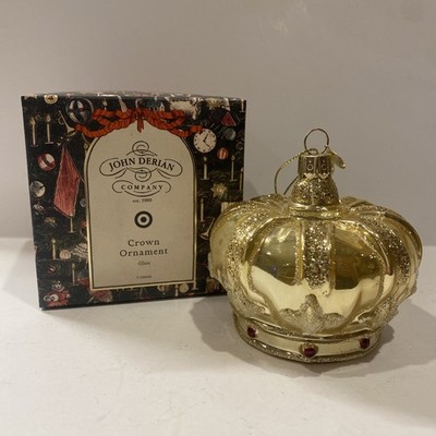 John Derian x Target Gold Royal Crown Blown Glass Xmas Ornament 2025 King Queen
