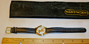 Timex Disney Simba The Lion King Watch 90s Black Leather Band Needs Battery Kids