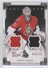 2013-14 Upper Deck Artifacts Goalies Jersey/Jersey 70/125 Robin Lehner #124 0v1
